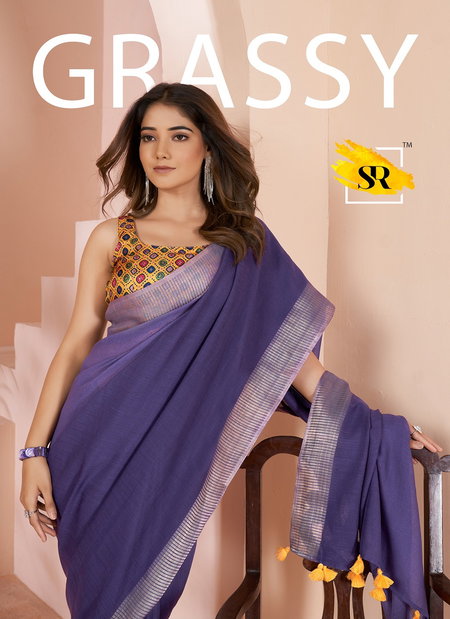 Grassy By Sr Linen Printed Daily Wear Saree Wholesale Price In Surat